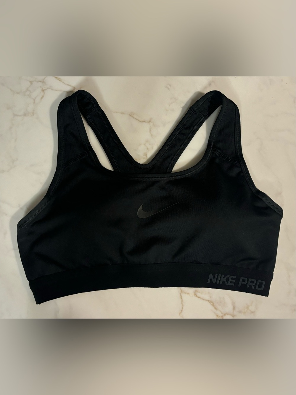 Nike Pro Black Medium-Support Racerback Sports Bra, size Small